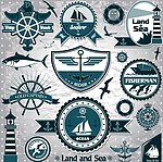 海洋徽章 logo