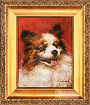 油画小狗博美犬（下载无水印）