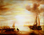 油画 渔猎