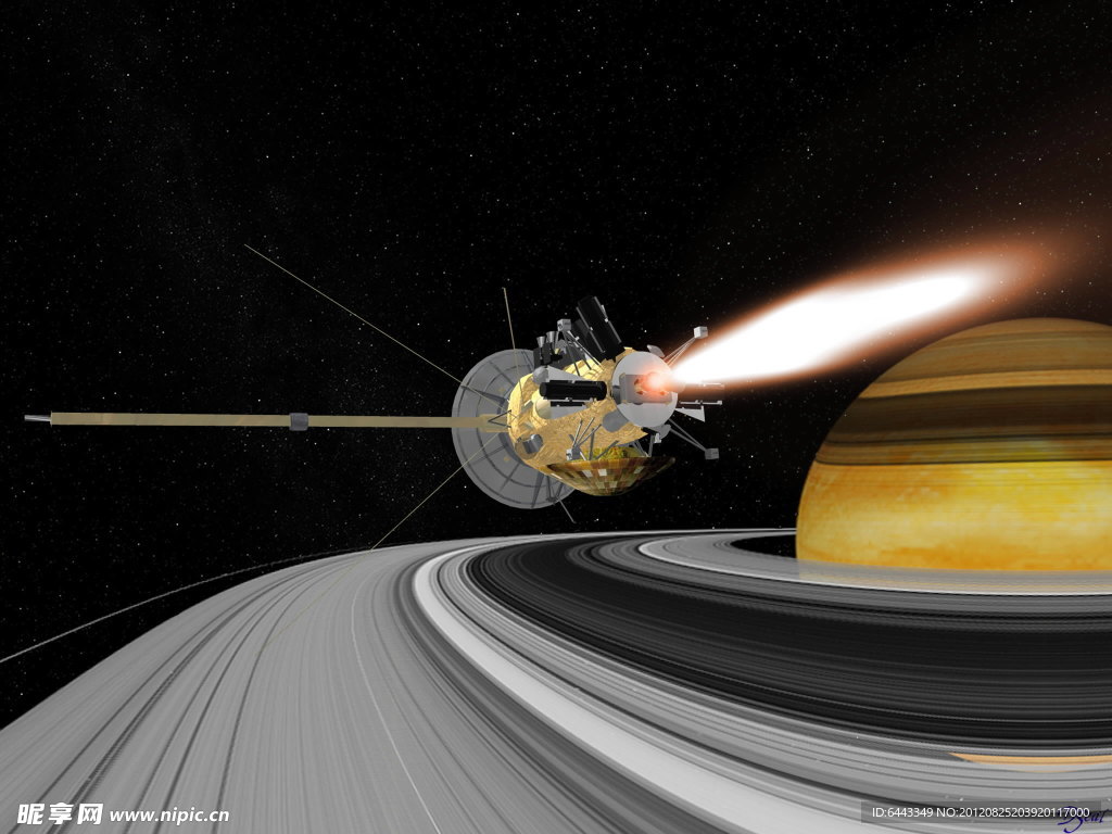 探测器穿越土星光环