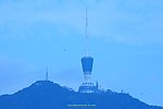 水库 深圳水库远眺电视发射塔