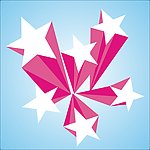 五角星效果 蓝底 五角星图 立体五角星