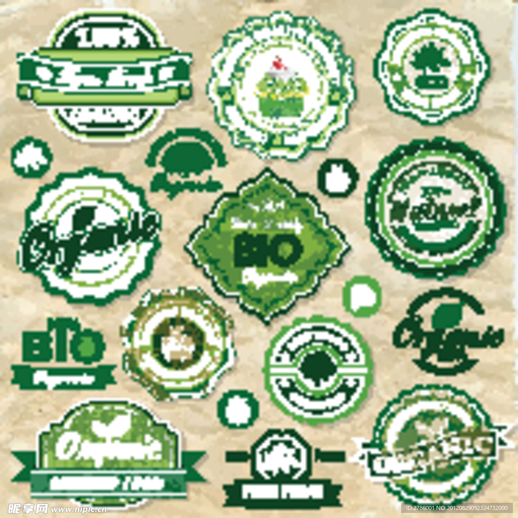 绿色环保生态农业标签