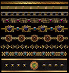 金色欧式花纹 宝石
