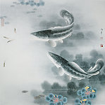 路雨年工笔鱼类选集