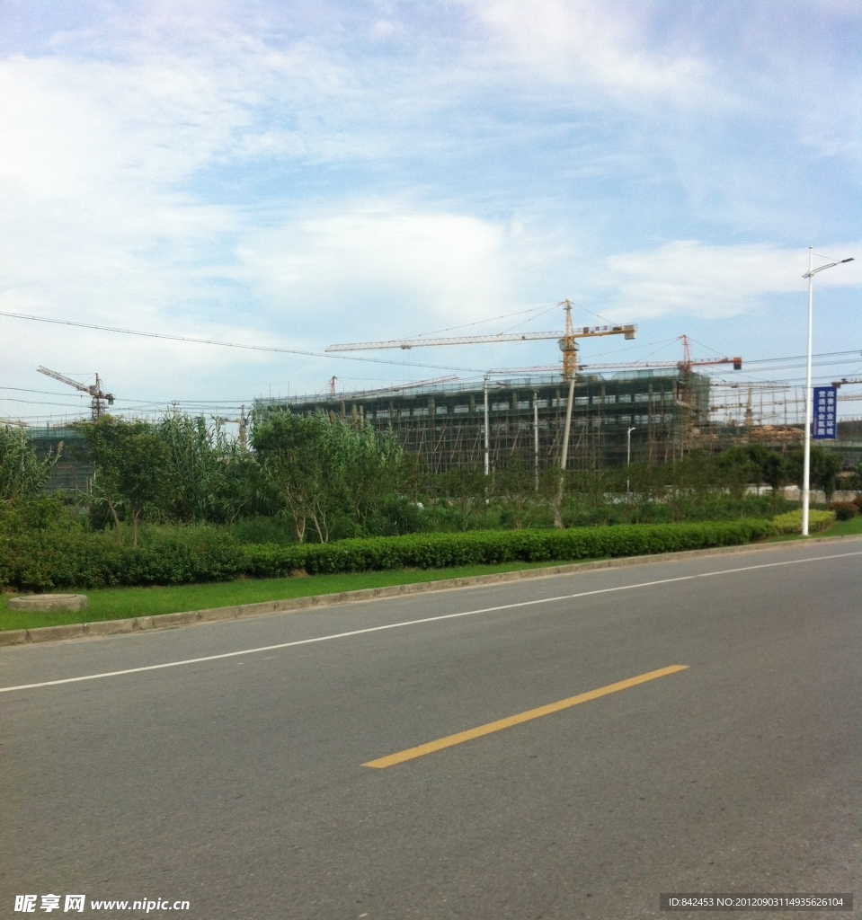 建筑工地 塔吊