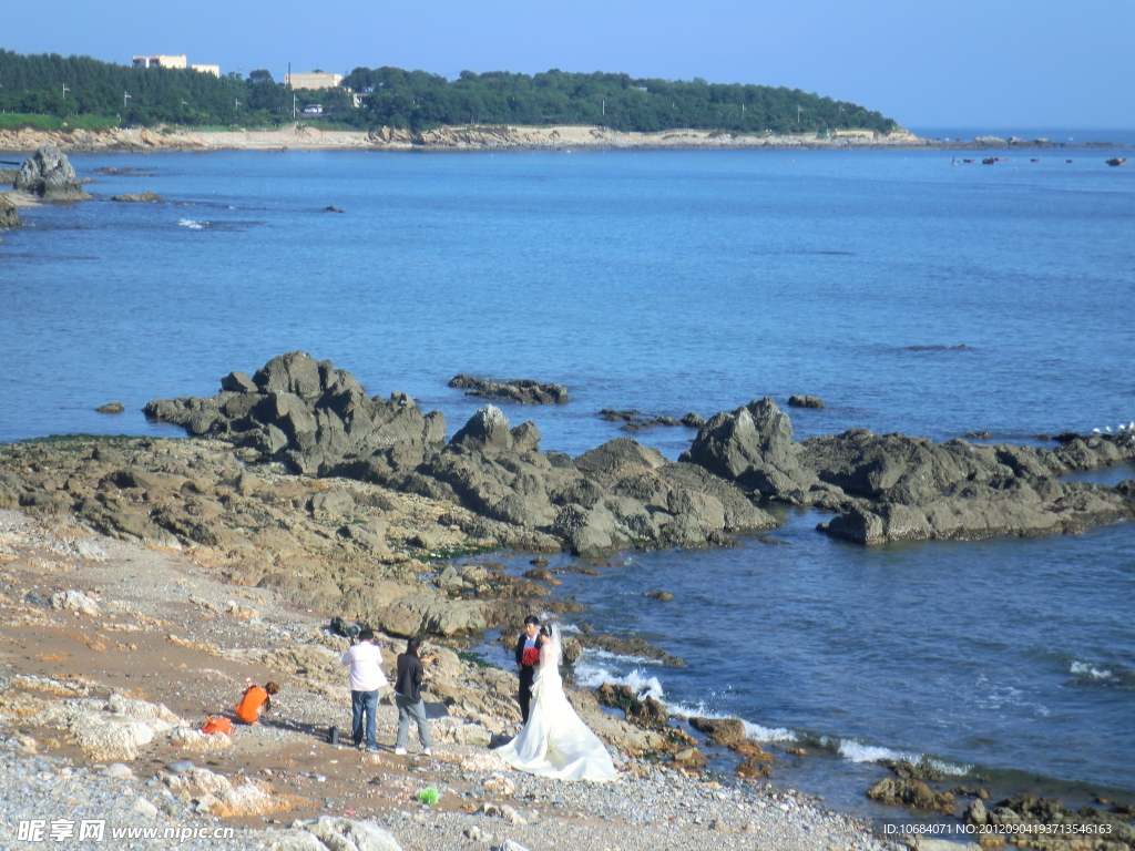 大连渤海湾海滩