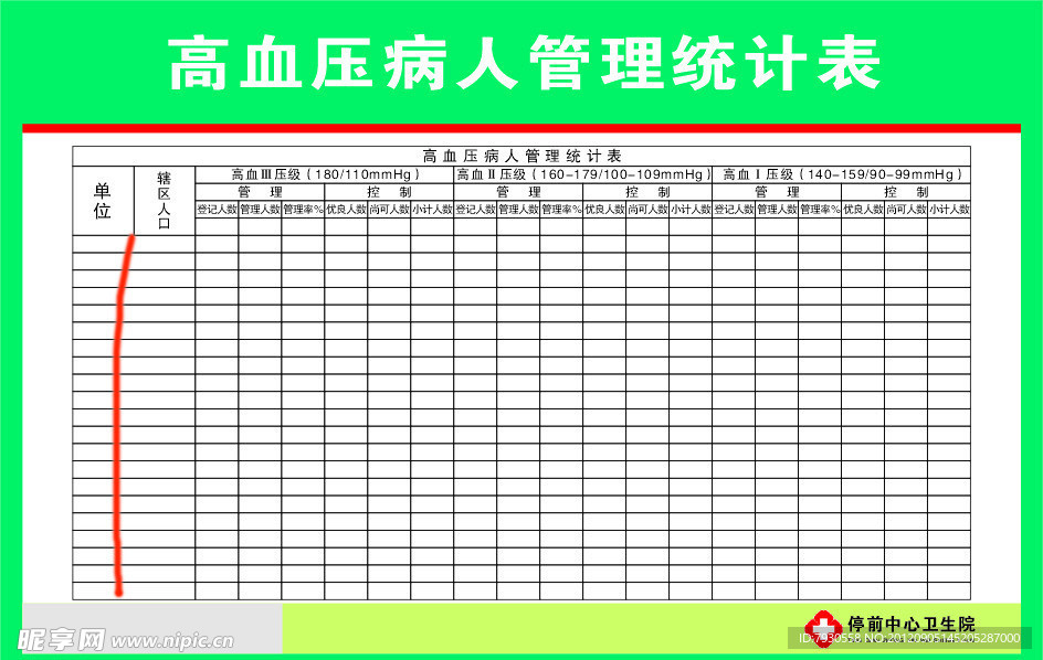 高血压管理统计表