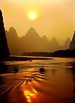 黄昏下的桂林山水