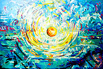 油画 明亮的太阳