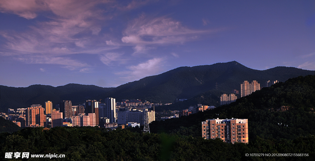 大连绿山下景色