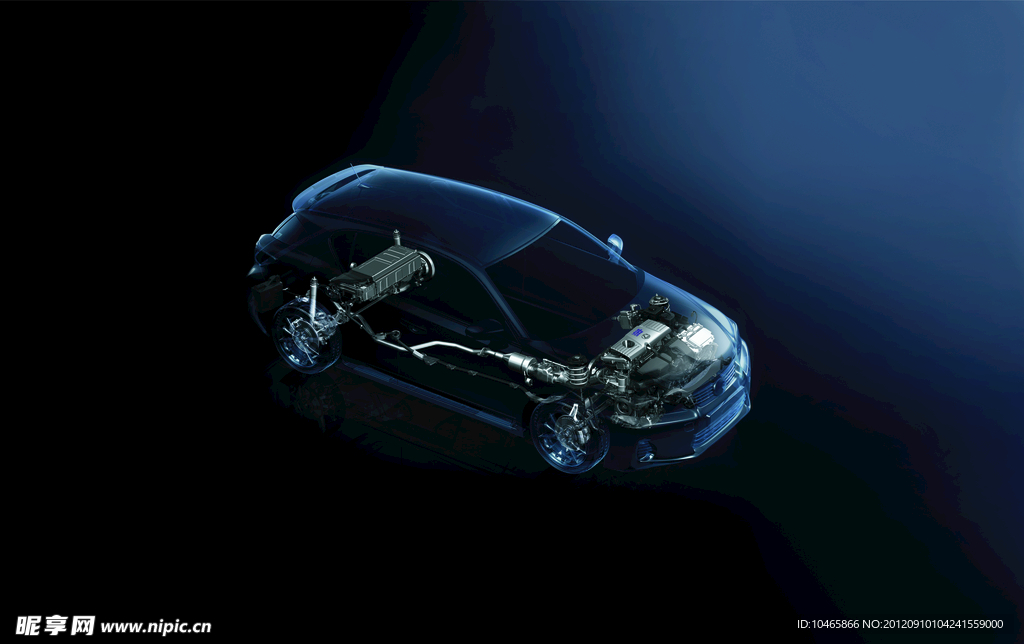 雷克萨斯油电混合动力CT200h 汽车透视图