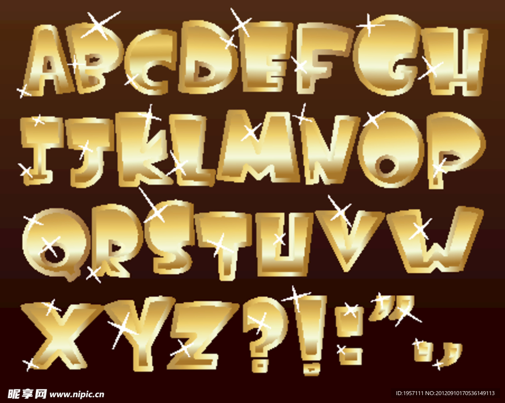 金属质感字体