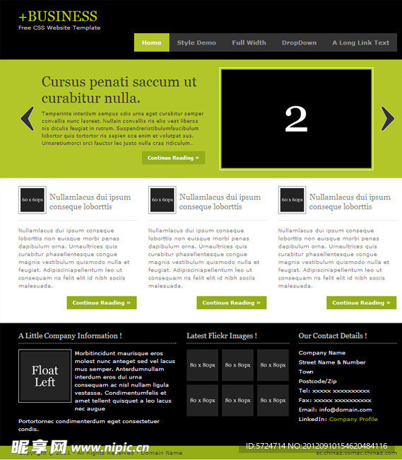 欧美风商业CSS网页模板