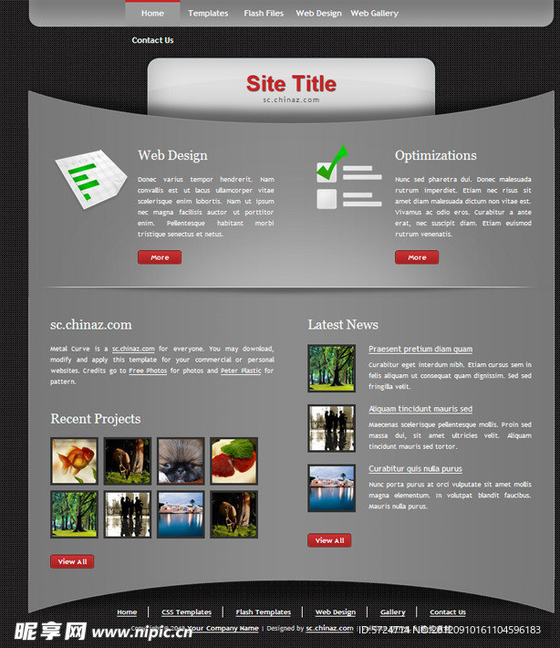 摄影画廊CSS网页模板