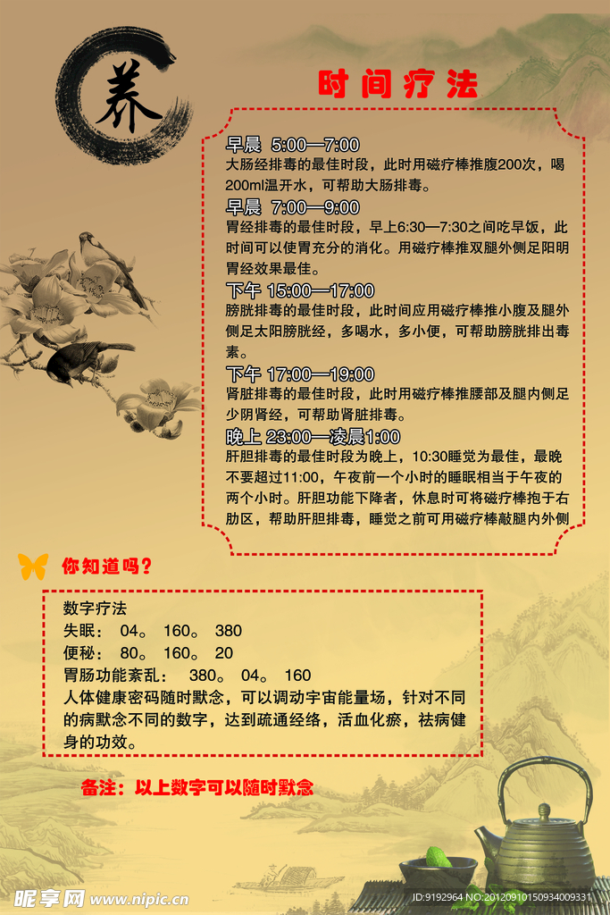 养生时间疗法单页