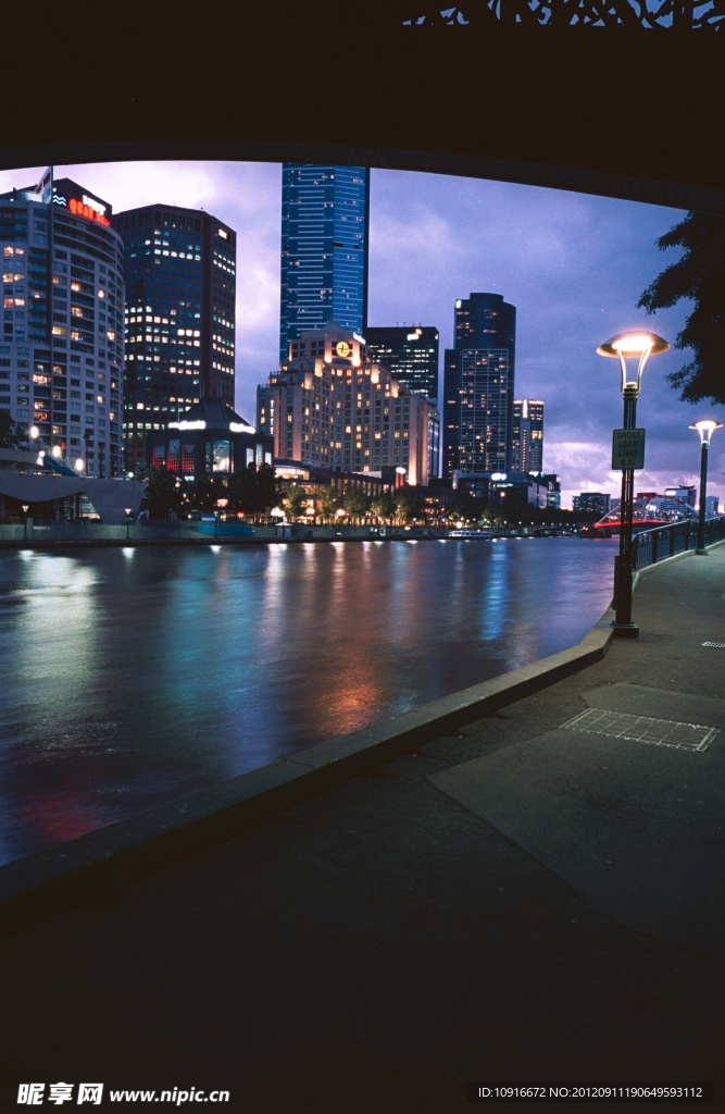 墨尔本城市夜景