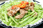 铁板虾酱通菜梗花肉