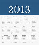 国外版2013日历