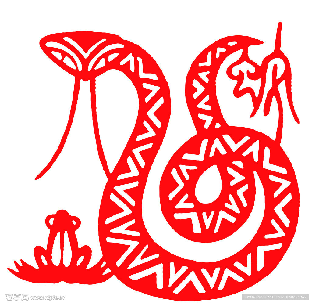 剪纸蛇