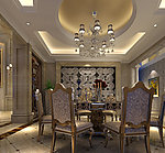 某欧式风格别墅餐厅室内设计效果图