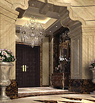 某欧式风格别墅入口玄关室内设计效果图
