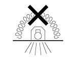 不适合覆盖热绝缘材料标志