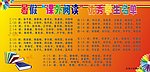 暑假课外阅读优秀学生名单