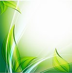 动感绿叶环保背景
