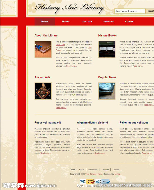 欧美企业网站CSS模板