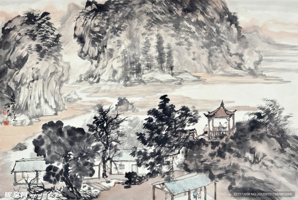 江畔观景