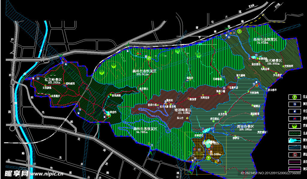 小区规划 公园规划总图