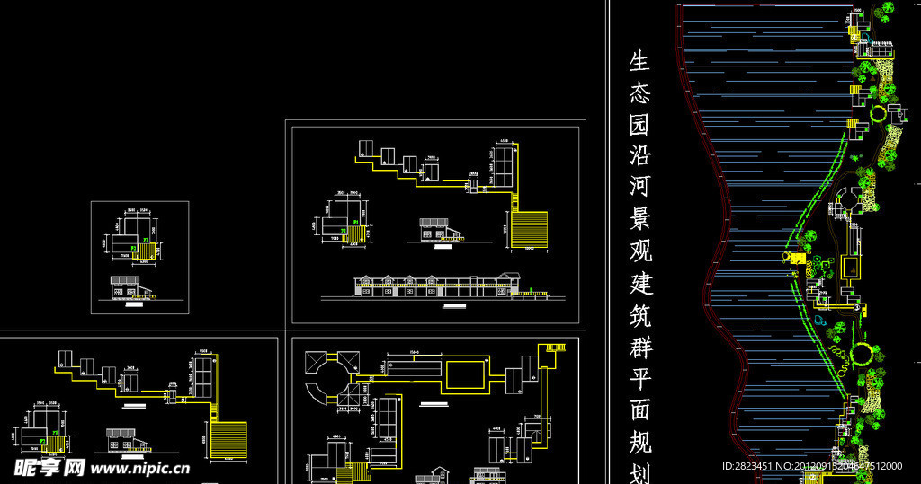 小区规划 沿河生态园