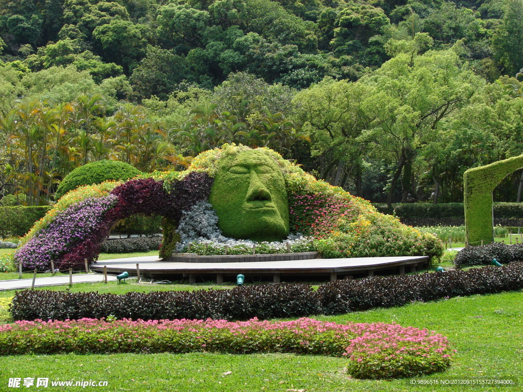 花草雕塑