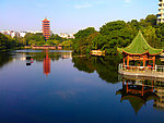 城市湖泊风光