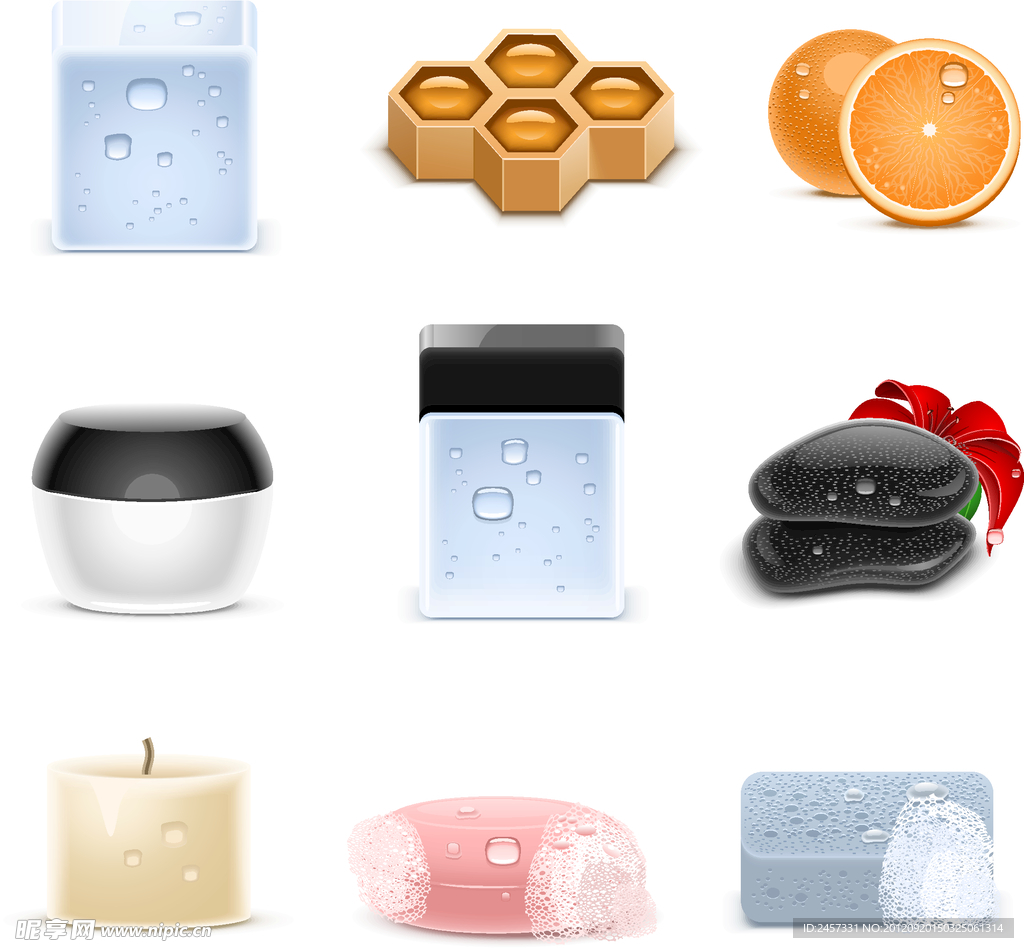 美容spa用品图标