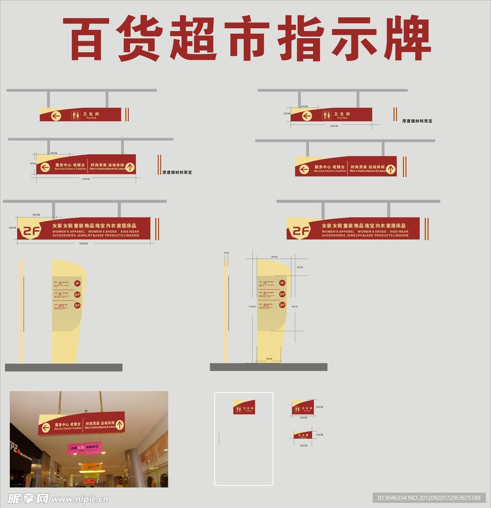 百货指示牌