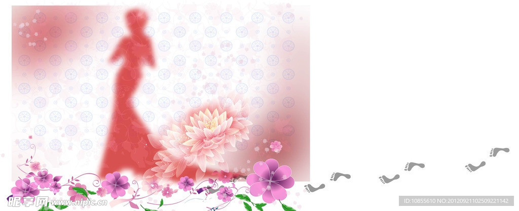 唯美矢量花纹