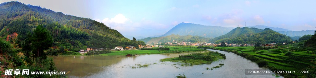 炎陵县下村全景图松山坝