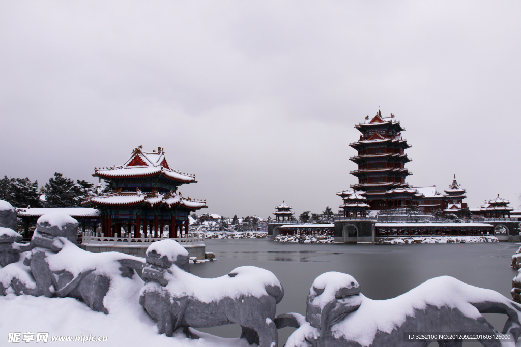 三仙山雪景