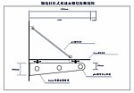 钢构拉杆式玻璃雨棚立体构造侧剖效果图