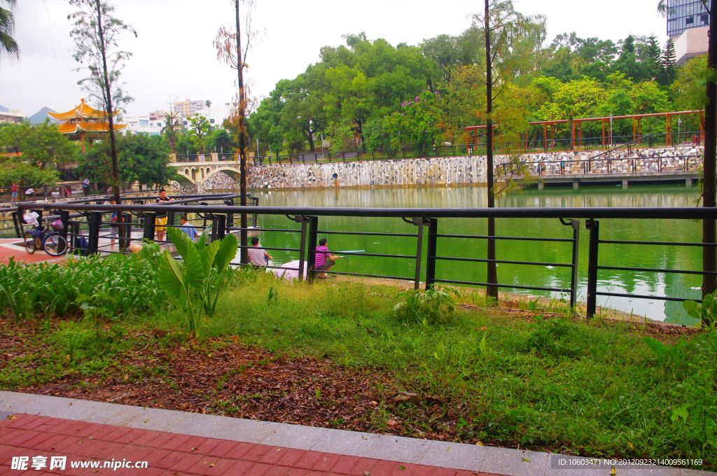 人工湖 深圳横岗社区