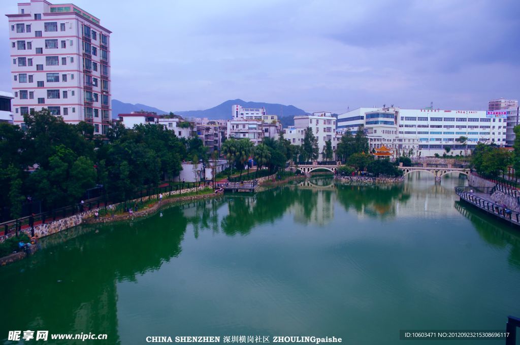 人工湖 深圳横岗社区