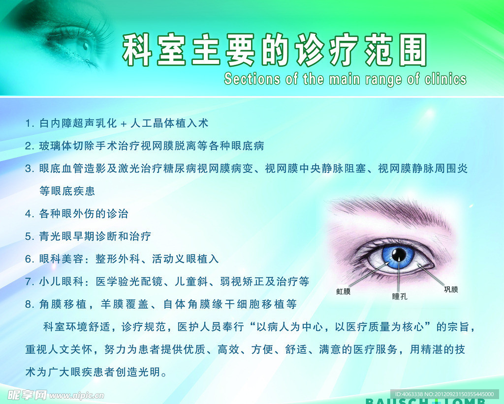 医院眼科展版