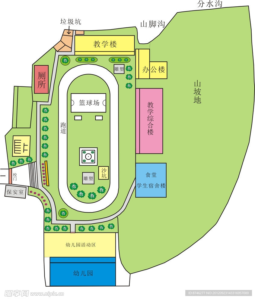 教学楼 平面图 校园 规划图