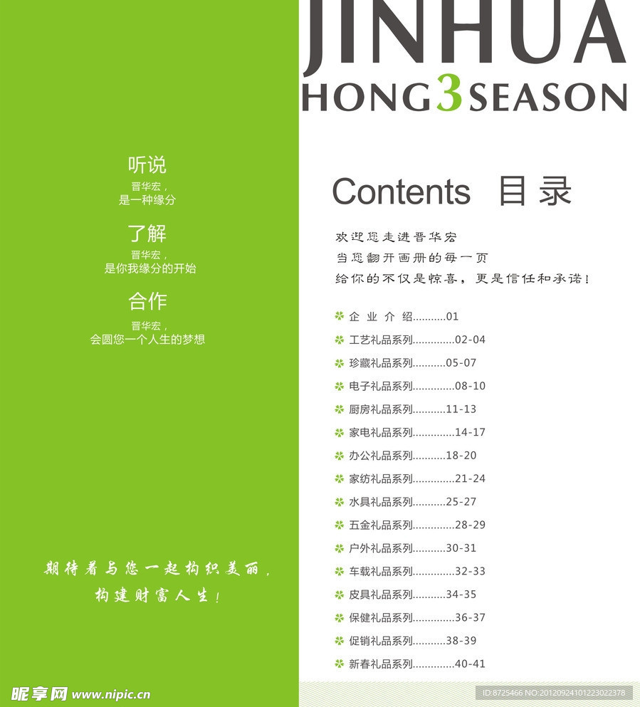 画册目录