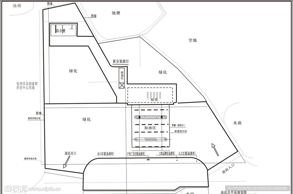 加油站平面图