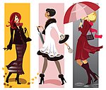 时尚购物女人