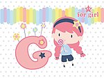 糖果字母女孩