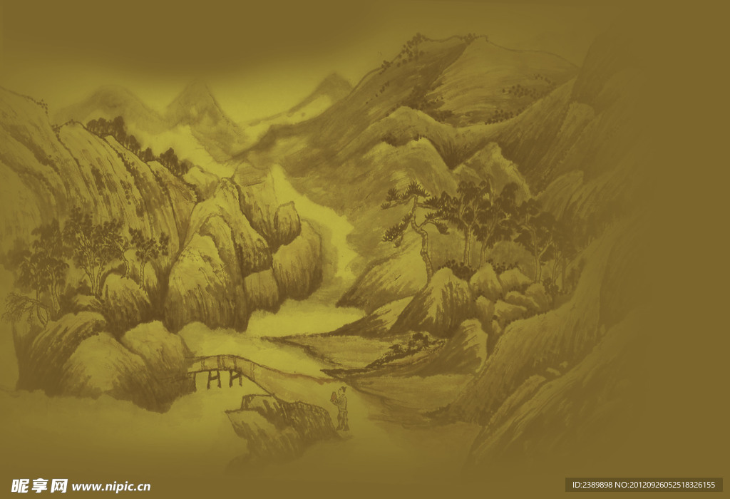 山水背景